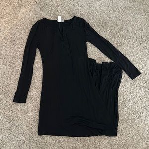Black earthbound long sleeve maxi dress